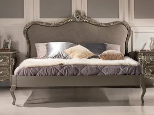 LAUREN - Solid wood double bed with upholstered headboard _ Guerra Vanni